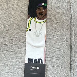 Stance Crew Socks - Black with Teal Accent